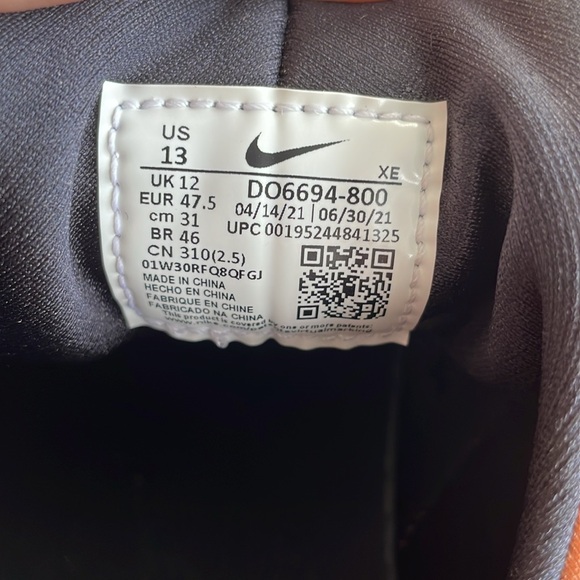 Nike Air Huarache Hot Curry Black White and Orange Sneakers Size 13 - Picture 7 of 11